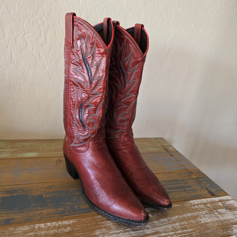 DAN POST Red Western Cowgirl Boots - Picture 11 of 16